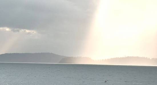 Bay with the sun coming out