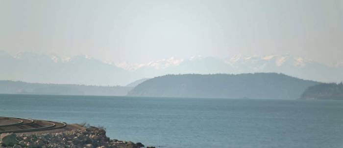 Bay with Olympic Mtns in distance